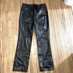 Real leather pants boot cut size 4 Nine West 30” waist